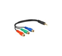 DeLock Câble audio 62499 3,5 mm vers 3 x RCA 0,24 m Noir