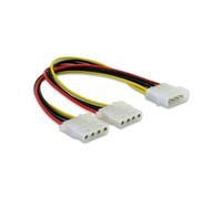 DeLOCK Câble Y Alimentation 82100 : 1x Molex 4-pin vers 2x Molex 4-pin, Longueur 0,11m, Code SH 84733080