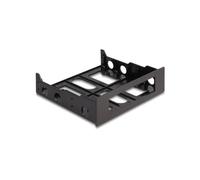 DeLOCK Cadre d'Installation 3.5" vers Baie 5.25" Plastique Noir - Référence 18136