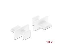 DeLOCK Capot de protection USB Type-C femelle blanc - Dimensions 13.9x14.2x7.6mm - Lot de 10 pièces, Réf. 64097