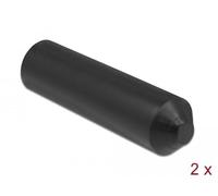 DELOCK Capuchons d'extrémité avec adhésif intérieur 70 x 20 mm 2 pièces Noir Marque