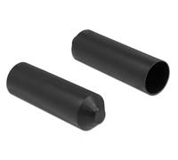 DeLOCK Capuchons d'extrémité avec adhésif intérieur 80 x 25 mm 2 pièces Noir Marque