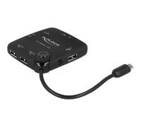 DELOCK Card Reader USB micro B -> 4in1 +3-Port Hub OTG extern
