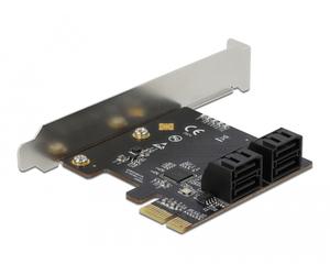 DeLOCK Carte 4 ports SATA PCI Express x1 - Facteur de forme à profil bas