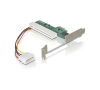 DeLOCK Carte Adaptateur PCI Express x1 vers PCI 32bit, Interface PCIe, Port Molex 4pin, Dimensions 4.8x1.8mm, Vert, Connectivité Sans Fil, Réf. 89223
