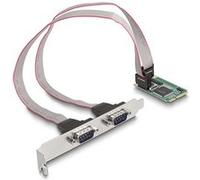 DeLock Carte Contrôleur Mini PCI-Express vers 2 ports RS-232 D-Sub G