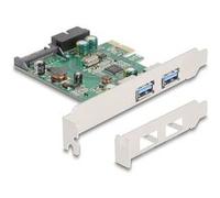 DeLock Carte Contrôleur PCI Express vers 2 ports USB 3.0 et 1 header USB 3.0 G