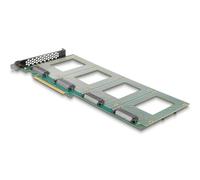DeLOCK Carte PCI Express 4.0 x16 à 4 x U.2 NVMe SFF-8639 internes - Bifurcation (Lxl: 288 x 122 mm)