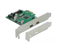 DeLOCK Carte PCI Express x1 vers 2 x externe USB 5 Gbps USB Type-C femelle