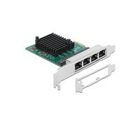 DeLOCK Carte PCI Express x1 vers 4 ports Gigabit LAN RJ-45, Realtek RTL8111F, 10/100/1000BaseT(X), compatible Windows, réf. 89025