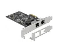 DeLOCK Carte PCI Express x2 vers 2x RJ45 2.5 Gigabit LAN RTL8125, Carte réseau