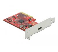 DeLOCK Carte PCI Express x4 vers 1 x externe SuperSpeed USB 20 Gbps (USB 3.2 Gen 2x2) USB Type-C femelle - 3 A