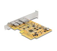 DeLOCK Carte PCI Express x4 vers 1 x USB Type-C 10 Gbps femelle externe + 1 x USB Type-C 10 Gbps (Mode DP Alt) femelle externe