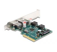 DeLOCK Carte PCI Express x4 vers 2 x externe USB 10 Gbps Type-A femelle - Facteur de forme à profil bas