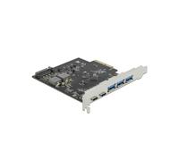 DeLOCK Carte PCI Express x4 vers USB 3.2 Gen 2 - 2 ports Type-C + 3 ports Type-A, 10 Gbps, compatible Windows/Linux/Windows Server 2016