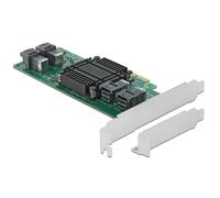 Delock Carte PCI Express x8 vers 4 x internes SFF-8643 NVMe - Facteur de Forme à Profil Bas