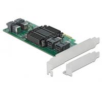 DeLOCK Carte PCI Express x8 vers 4 x internes SFF-8643 NVMe - Facteur de forme à profil bas