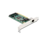 DeLOCK Carte PCI Gigabit LAN RJ45, PCI 2.3, 10/100/1000 Mbit/s, Full Duplex, Windows 10/11/8.1, Profil Bas/Hauteur Totale, Référence 88084
