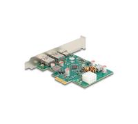 DeLOCK Carte PCIe 2.0 x1 vers USB 5Gbps : 2x USB Type-A + 1x USB Type-C (PD 30W) - Compatible Windows/Linux - Réf. 90229
