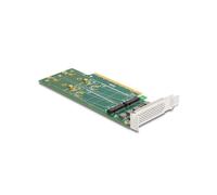 DeLOCK Carte PCIe 4.0 x16 vers 4 NVMe M.2 Key M 110mm Interne, Profil Bas, Bifurcation PCIe, Support Windows/Linux, Ref 90090