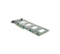 DeLOCK Carte PCIe 4.0 x16 vers 4x U.2 NVMe SFF-8639 internes - Bifurcation (288x122mm), support S.M.A.R.T./TRIM, Windows/Linux/Server 2022