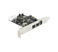 DeLOCK Carte PCIe FireWire 800 - 2x 1394B + 1x 1394A - PCIe x1 - Compatible Windows, macOS, Linux - Réf. 89153