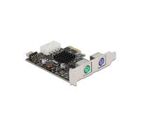 DeLOCK Carte PCIe x1 vers 2x PS/2 et USB 2.0 Header Interne - Profil Bas, Taux 0.48 Gbit/s, Compatible Windows/Linux/Server 2019