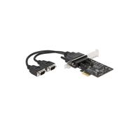 DeLOCK Carte PCIe x1 vers 2x RS-422/485 Série, ESD 15kV, FIFO 256 octets, PCIe 2.0, Windows/Linux, Modes Auto Detect, RS-422/485, profil bas.