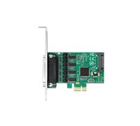 DeLOCK Carte PCIe x1 vers 4 Ports Série RS-232, Alimentation 5V/12V, Chipset WCH384L, FIFO 256 octets, Profil Bas, Windows, 230.4 Kbit/s