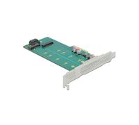 DeLOCK Carte PCIe x4 vers M.2 (B Key) + NVMe (M Key) - PCIe 4.0, SATA 3.0, Slots 2230 à 22110, Profil Bas, Windows/Linux