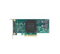 DeLOCK Carte PCIe x8 vers 2x SFF-8643 NVMe, Profil Bas, PCIe 3.0, Taux 32 Gbit/s, Support Windows & Linux, Indicateurs LED, Ref. 90438