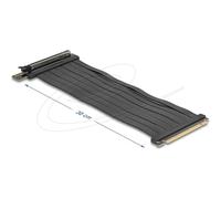 Delock Carte Riser PCI Express 5.0 x16 avec câble 30 cm Noir coudé à 90°