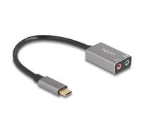 Delock Carte son USB-C externe vers 2x jack 3,5mm stéréo/micro