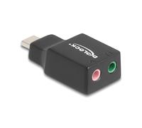 DeLock Carte son USB externe Type-C 2x3,5 mm Plug & Play