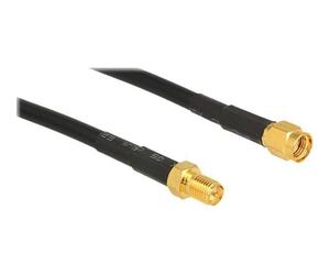 Delock CFD200 - Rallonge de câble d'antenne - RP-SMA (F) pour RP-SMA (M) - 1 m - CFD-200 - noir
