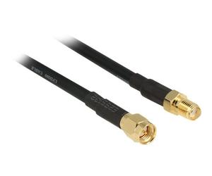 Delock CFD200 - Rallonge de câble d'antenne - SMA (F) pour SMA (M) - 15 m - CFD-200 - noir