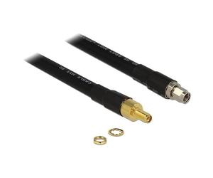 Delock CFD400 LLC400 low loss - Rallonge de câble d'antenne - RP-SMA (F) pour RP-SMA (M) - 2 m - CFD-400 - noir