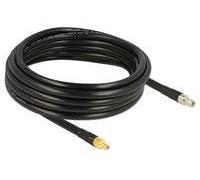 Delock CFD400 LLC400 low loss - Rallonge de câble d'antenne - SMA (F) pour SMA (M) - 5 m - CFD-400 - noir