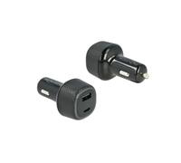 DeLOCK Chargeur Auto 63W USB Type-C PD 3.0 + USB Type-A, 12-24V, Protection Surcharge/Court-circuit, Indicateur LED, Référence 64108