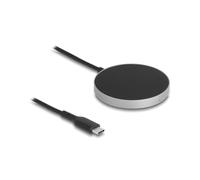 DeLOCK Chargeur Inductif 15W Noir - Plateau de Chargement sans Fil USB Compatible Smartphone/Smartwatch - 59x7x1.5mm (LxHxP) - Ref. 66467