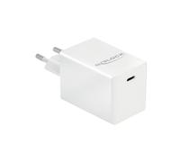 DeLOCK Chargeur USB Type-C PD 3.0 60W GaN - Alimentation secteur 100-240V, 1 Port USB-C, 5-20V, 40 x 53 x 36 mm, Blanc, Réf: 41447
