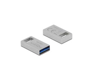 DeLOCK Clé USB 3.2 Gen 1 128GB Métal Argenté - Lecture 111 Mo/s Écriture 89 Mo/s - Compatible Windows, macOS, Linux, Chrome OS - 54072