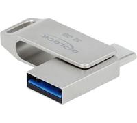 DELOCK Clé USB 3.2 Gen1 USB-C+Typ-A 32 Go - Métal
