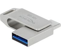 DELOCK Clé USB 3.2 Gen1 USB-C+Type-A 128 Go Métal