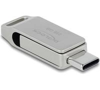 DELOCK Clé USB 5 Gbps USB-C + Type-A 256 Go - boîtier métallique
