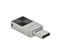 DeLOCK Clé USB-C 3.2 Gen 1 128Go, Boîtier Métal Argent, Lecture 100Mo/s, Dimensions 19.5x12.2x4.8mm, Compatible Windows/Mac/Linux/Android