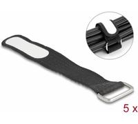 Delock Collier de serrage auto-agrippant (L x l) 20 mm x 20 mm noir 5 pc(s)