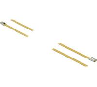 DELOCK Colliers de serrage en acier inoxydable L 300 x l 4,6 mm jaune 10 pièces