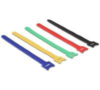 Delock Colored - Fermeture adhésive - 24 cm - noir, bleu, jaune, rouge, vert (pack de 10)