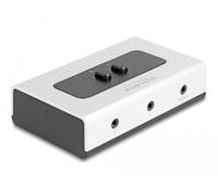 DeLOCK Commutateur 2 en 1 jack stéréo 3,5 mm, 4 broches, manuel, bidirectionnel